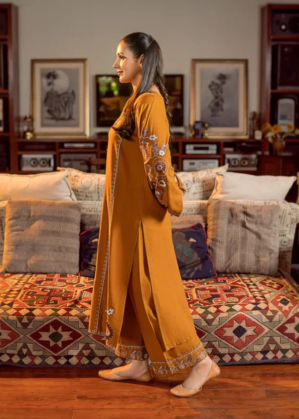 Elegant Embroidered Printed Lawn Kurti with Matching Trousers | Premium 2-Piece Suit