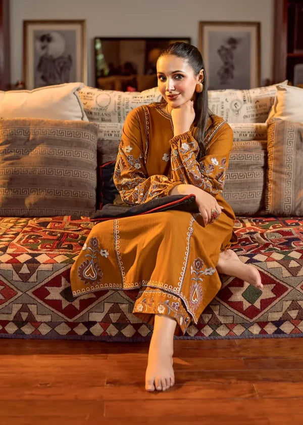 Elegant Embroidered Printed Lawn Kurti with Matching Trousers | Premium 2-Piece Suit