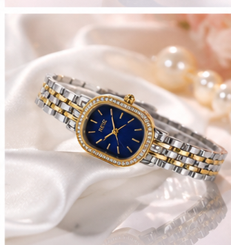 IEKE Women’s Luxury Watch – Elegant Navy Blue Dial & Two-Tone Bracelet